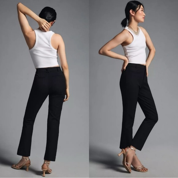 Anthropologie petite dress pants in black noir size 27 - Picture 2 of 12